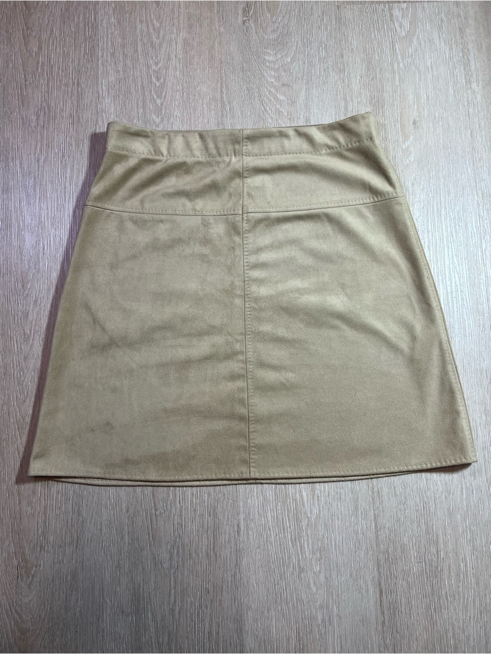 Max Studio Stunning Minimalist Classic Tan A-Line Chic Women's Size Medium Skirt